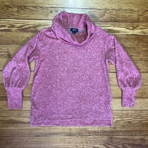 Maeve By Anthropologie Cowl Neck Cozy Fleece Oversized Sweater Red Size XS